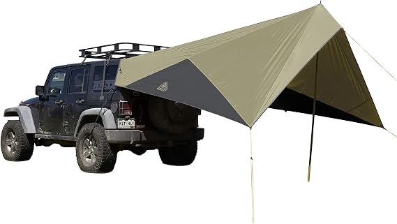 Kelty Waypoint Tarp, Car Camping and Tailgating Shelter, Universal Vehicle Mount