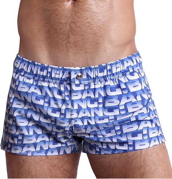 Bang Men's Swimwear - Mini Shorts - Quick-Dry All-Use Premium Beach Trunks Square Cut