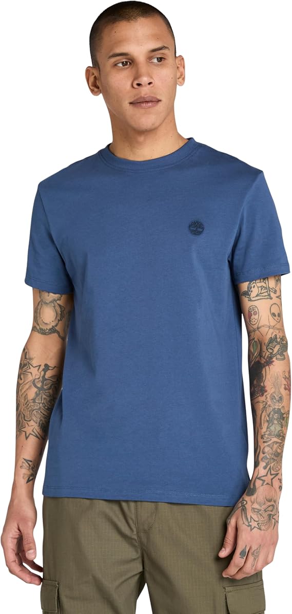 Timberland Men's Slim Fit Embroidered Logo T-Shirt, Dark Blue
