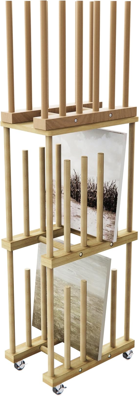 3-Tier & Desktop Art Storage Rack for Canvas & Prints