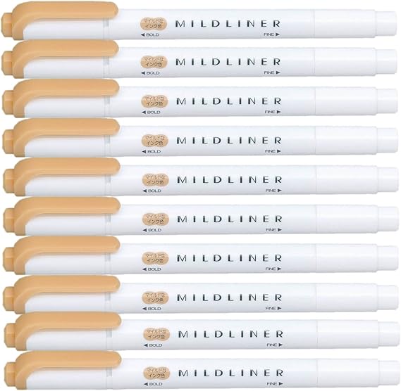 ZEBRA MILDLINER Highlighter pen markers, Mild Orange (WKT7-MOR) x10