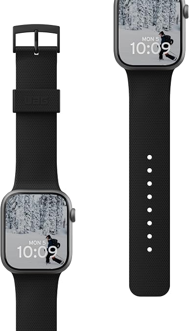 URBAN ARMOR GEAR UAG Compatible with Apple Watch Band 42/41/40mm & 49/46/45/44mm iWatch Series Ultra 3/Ultra 2/Ultra/4-11/SE3/SE2/SE DOT, Sport Soft Silicone Breathable Replacement Watch Strap