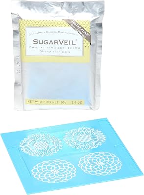 SugarVeil Flower Toppers Mat with White SugarVeil Icing