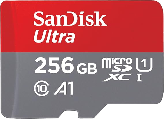 SANDISK Ultra micro SD Card + Adapter 256GB, Up to 150MB/s Read Speeds