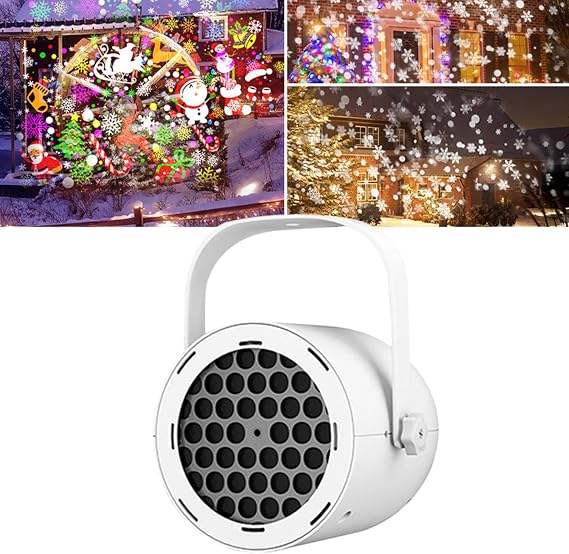 Christmas Projector Lights - Lamp with 16 Patterns,Christmas LED Projector Lights | for Bedroom Night Kids Room Ceiling Exterior House Outside Space