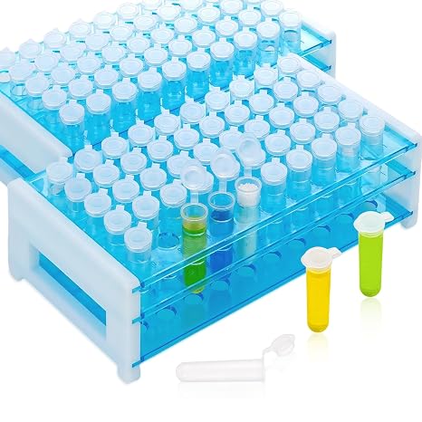5mL Round Bottom Centrifuge Tubes with Rack, 100pcs
