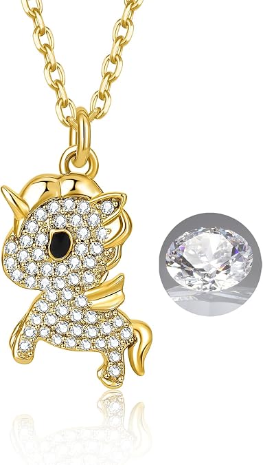 Tokidoki Unicorno 14K Gold Plated Official Licensed Necklace Bracelet Earring Serials Trendy Accessory Cubic Zirconia Cute Jewelry Gift for Women