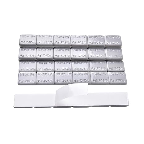 A A IN Stick on Wheel Weights 1/2oz, 0.5oz, Grey 288pcs Low Profile Weights | Low Profile, EasyPeel Type, 144oz/Box, Valued Pack, Automobiles, Trucks, SUVs, Motorcycles Tire Balance Weights, US Quality