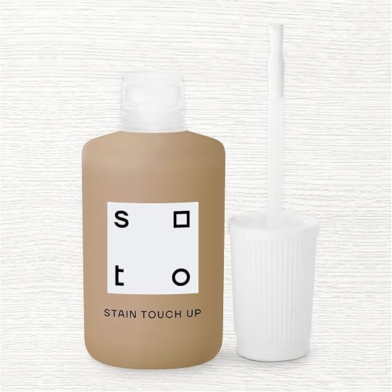 soto White Real Wood Stain Touch Up, Furniture Repair (No. 01 Perfect White) - 20 Milliliters of Semi-Transparent Varnish Cover Up for Wood Cabinets, Doors, Trim, Interior/Exterior