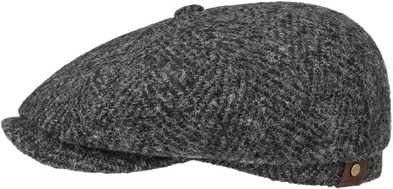 Stetson Hatteras Herringbone Flat Cap Men Autumn Winter Made in Germany