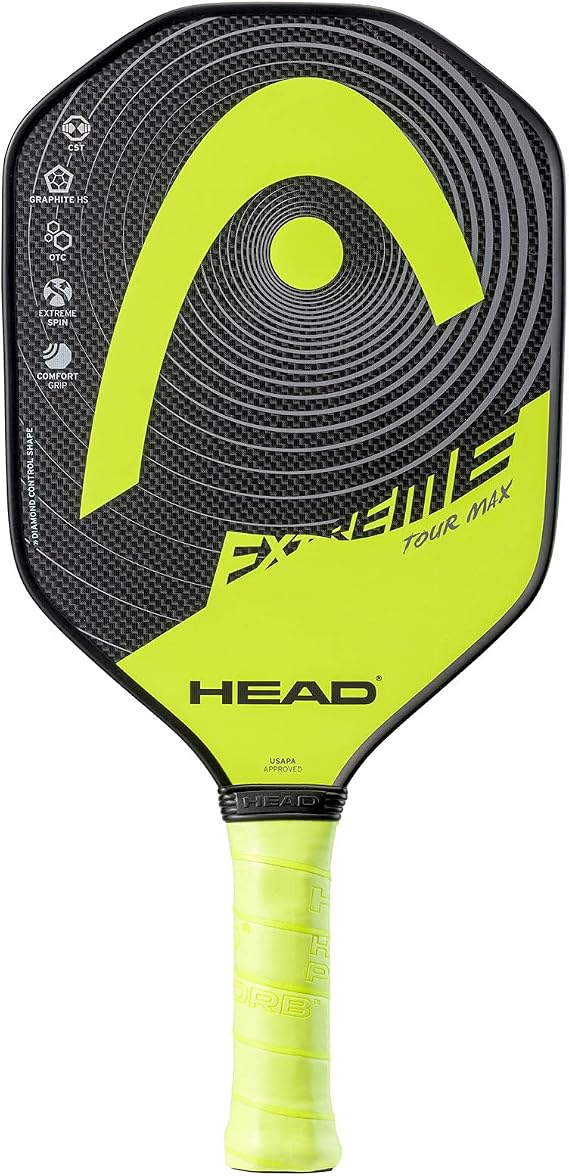 HEAD Extreme Tour MAX Pickleball Paddle Yellow 4 1/8" Grip