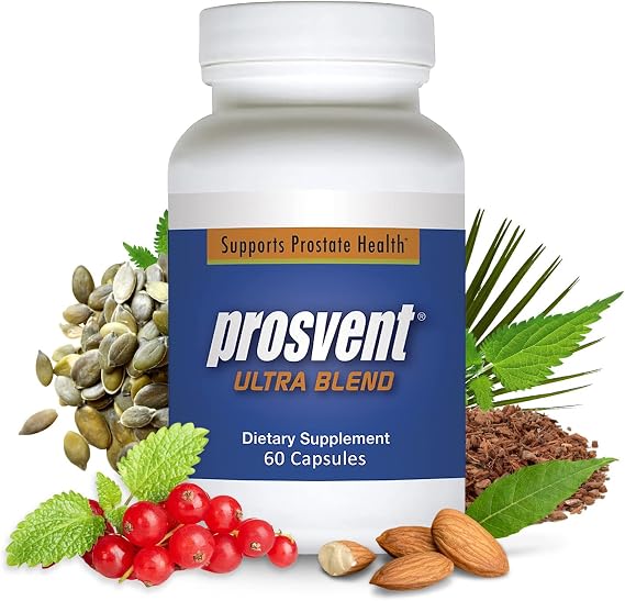 Prosvent Ultra Prostate Support with Cranberry, 60 Capsules | Men's dietary supplement with cranberry, beta sitosterol, stinging nettle and pygeum