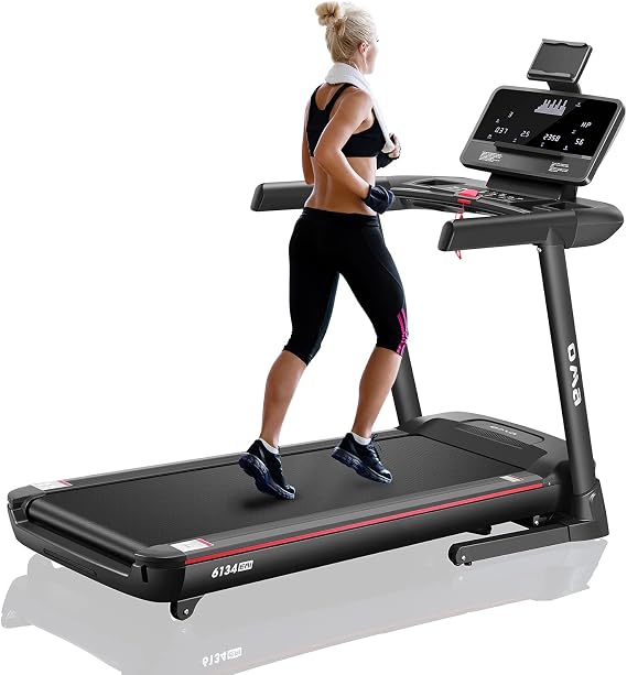 OMA Treadmill 5925 6134 6830, Treadmills for Home with Incline 15%, Folding Treadmill for Walking Running with Quiet Brushless, Pulse Sensors, 36 Preset Programs, LED Display