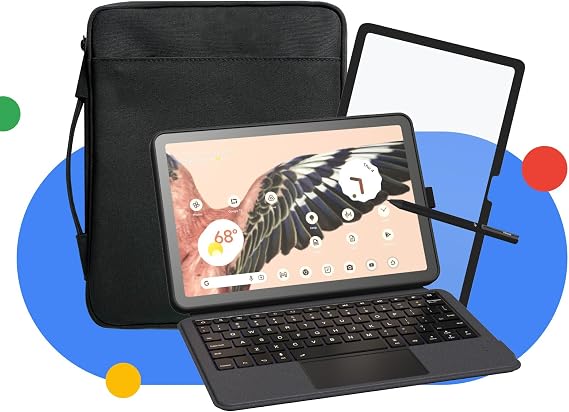 EIP Google Pixel Tablet Bundle Pro(lite) : Keyboard Case, USI2.0 Lite Stylus, Pixel Tablet Paper-Feel Screen Protector, and Slim Tablet Bag 11 Inch