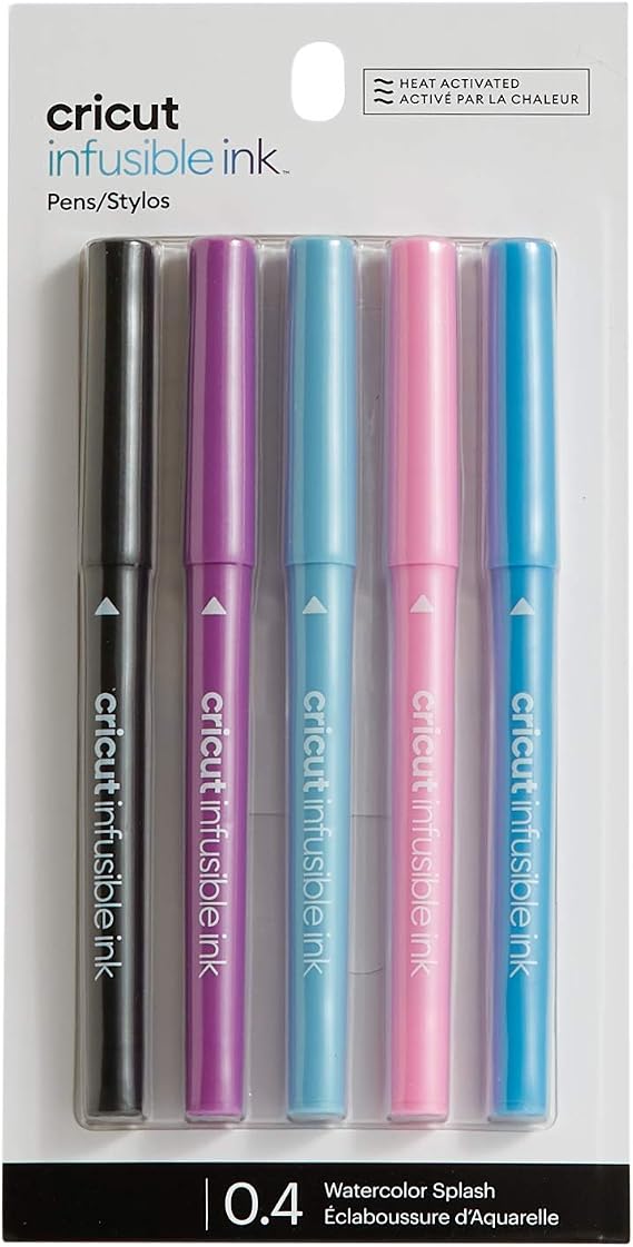Cricut Infusible Ink Markers, Water Color Splash Medium-Point Markers (1.0), 5 count