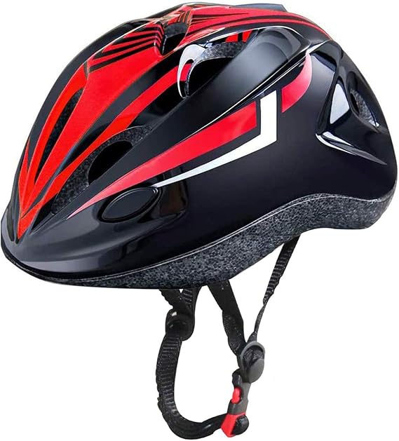 Toddler Helmet Kids 3-5 Bike Helmets Boys Girls Ages 3-8 Years Old Adjustable Multi-Sport Bicycle Skateboarding Cycling Skating Scooter Black Red