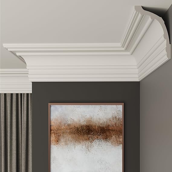 Premium Coving for Ceilings,White XPS Cornice Coving, Xps Coving for Ceiling Moulding Lightweight, XPS Coving for Ceilings, Coving for Home Decor (Sample 20cm, CV07)