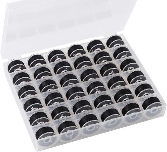 HNMZDS 36Pcs Bobbins and Sewing for Sewing Machine, Sa156 Bobbins with Case for Brother, Bro-Ther, Singer, Sewing Machine Accessories, Sewing Machine Bobbins (Black)