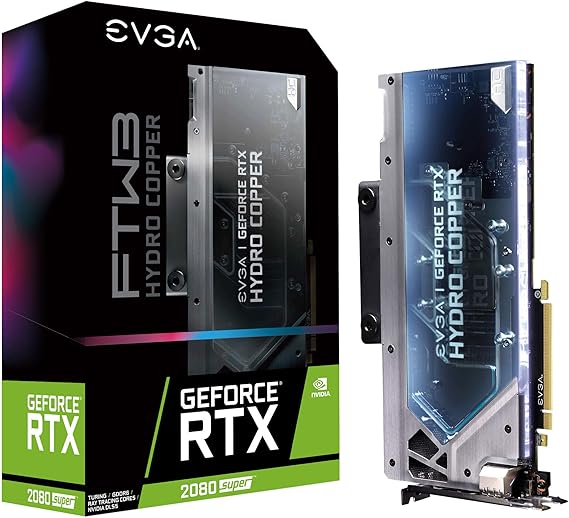 EVGA GeForce RTX 2080 Super FTW3 Hydro Copper Gaming, 8GB GDDR6, RGB LED, iCX2 Technology, Metal Backplate, 08G-P4-3289-KR