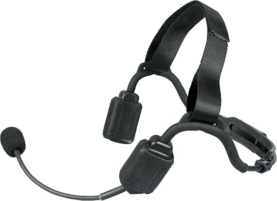 PRYME® Tactical Bone Conduction Headset w/Conduction Speakers, Boom Microphone and Round (Hockey Puck) PTT Switch (for Yaesu/Vertex & Motorola Radios w/2-Pin Side Connector)