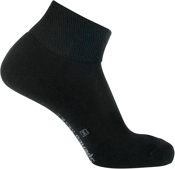 Spenco Medics Quarter-Length Diabetic Compression Socks, Black, Small