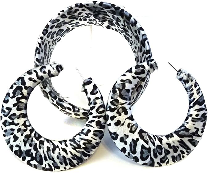 Fashion Jewelry Leopard Print Earrings and Bracelet Set Animal Print Assorted Colors