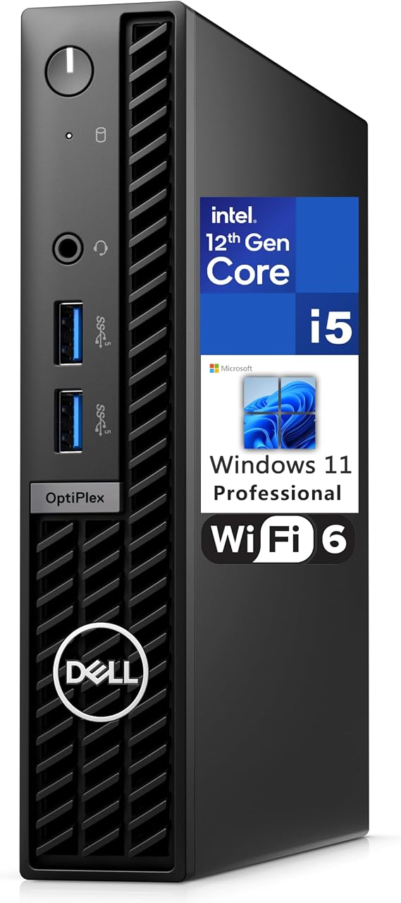 Dell OptiPlex 7000 7010 MFF 1.2L Micro Form Factor Business Desktop Computer, Intel Hexa-Core i5-12500T (Beat i7-11700T), 32GB DDR4 RAM, 2TB PCIe SSD, WiFi 6, Bluetooth, Windows 11 Pro
