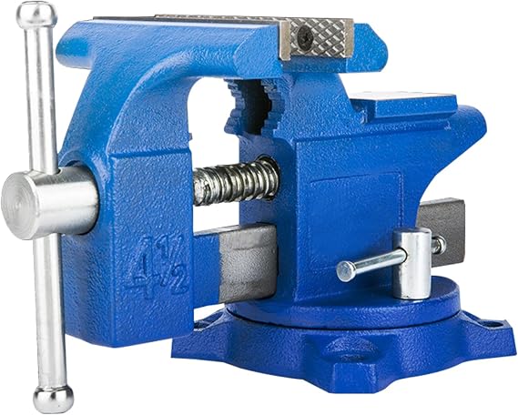 HYCHIKA Bench Vise, Utility Combination Pipe Home Vise, Swivel Base Bench for Woodworking (4-1/2")
