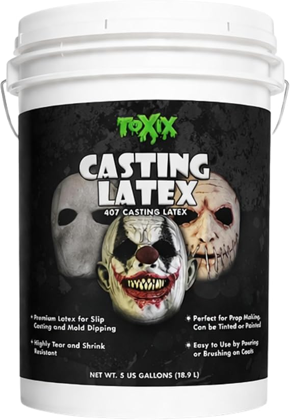 Casting Latex 5 Gallons - Premium Latex for Prop Making, Easy Mold Making, Pouring, and Brushing on Coats!