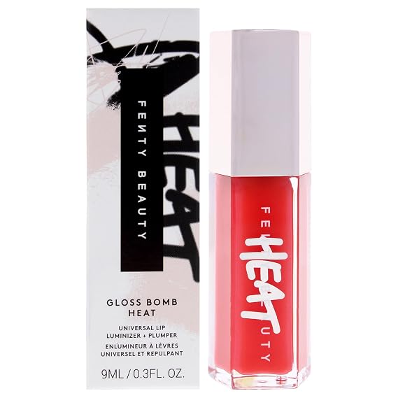 Gloss Bomb Heat Universal Lip Luminizer Plus Plumper - 01 Hot Cherry by Fenty Beauty for Women - 0.3 oz Lip Gloss