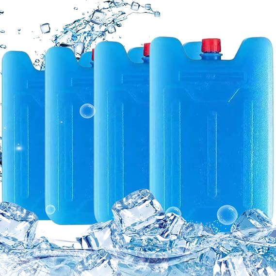 Ice Packs for Lunch Boxes 4PCS Reusable Freezer Packs Ice Block Long Lasting Block Protable Slim Cooler for Lunch Boxes Bento Beach Camp