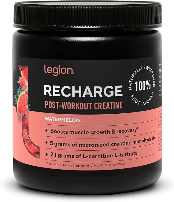 LEGION Recharge Creatine Post Workout Recovery Powder, Blue Raspberry