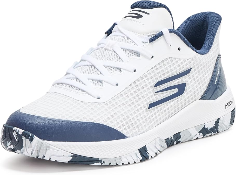 Skechers Mens Pickleball Viper Court Pro Sneaker | Arch Fit Insole, Ultra Go Midsole, Goodyear Rubber Outsole, Mesh Upper with Synthetic Overlays, APMA Seal of Acceptance