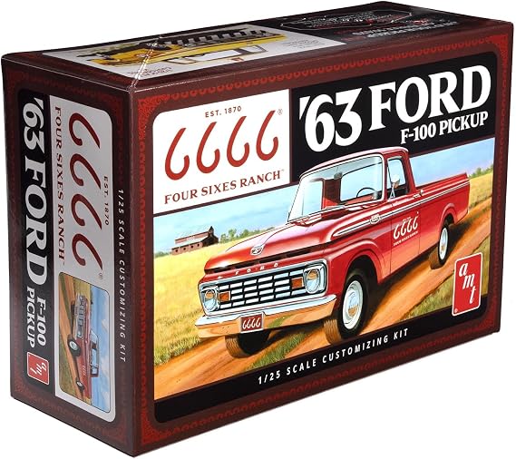 AMT 1963 Ford F-100 Four Sixes Ranch Pickup 1:25 Scale Model Kit