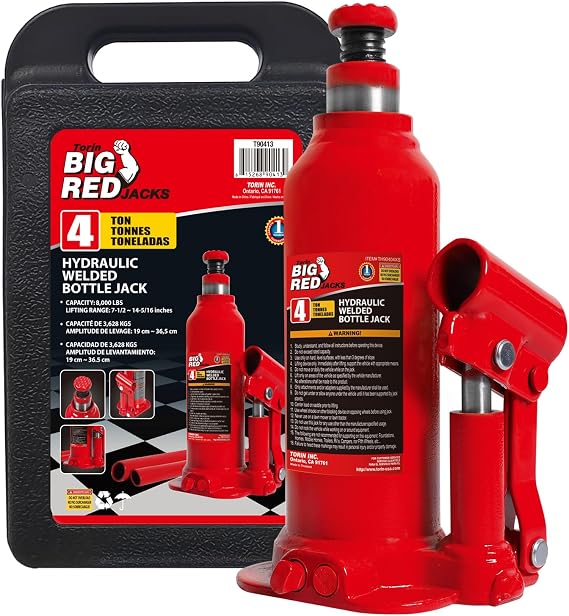 Torin T90413 Bottle Jack with Case - 4 Ton