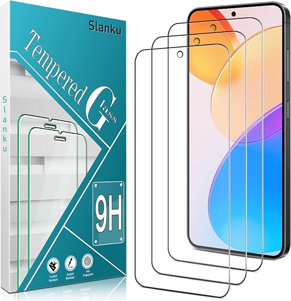 Slanku 3 Pack Screen Protector for Samsung Galaxy S24 FE Tempered Glass | Scratch Resistant,Shockproof, HD Clear, Case Friendly, NO Bubbles