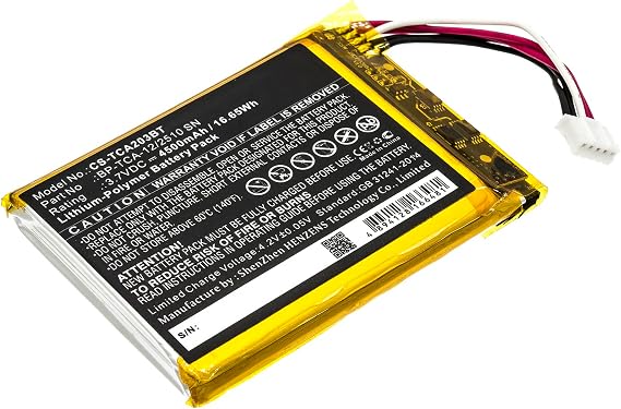 Replacement Battery for Technicolor TCA203,TCA203COMG,PN:BP-TCA-12/2510 SN,4500mAh