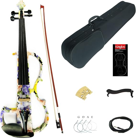 Kinglos. Visual-Art Advanced Electric Violin 4/4 Full Size Ebony Fittings
