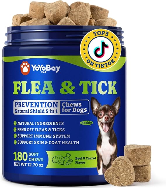 Flea & Tick Prevention for Dogs Chewables,Oral Flea Pills, Dogs Supplement
