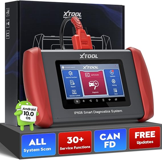 OBD2 Scanner Diagnostic Tool XTOOL IP608, All System Scan Tool with 30+ Resets, ABS Bleeding, Oil, EPB, SAS, BMS, Throttle,TPMS Reset, Transmission, Injector Coding, CAN FD, Lifetime Update