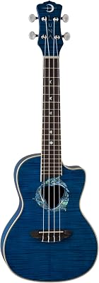 Luna Fauna Series Dolphin Quilted Maple Concert Ukulele