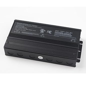 600W LED Driver 24V DC, 5-in-1 Dimmable LED Power Supply(Triac, 0-10V, PWM, Potentiometer), 110-277V AC Input, Flicker-Free Waterproof IP67 Power Supply, UL Listed Class P for Onyx Backlighting