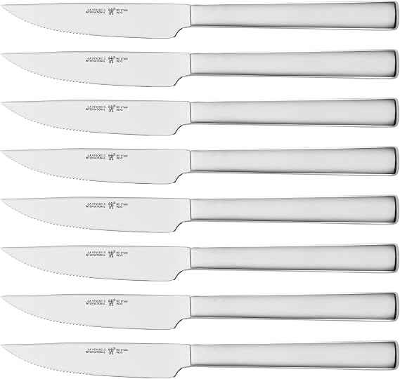 HENCKELS 8-pc Polished Stainless Steel Serrated Steak Knife Set
