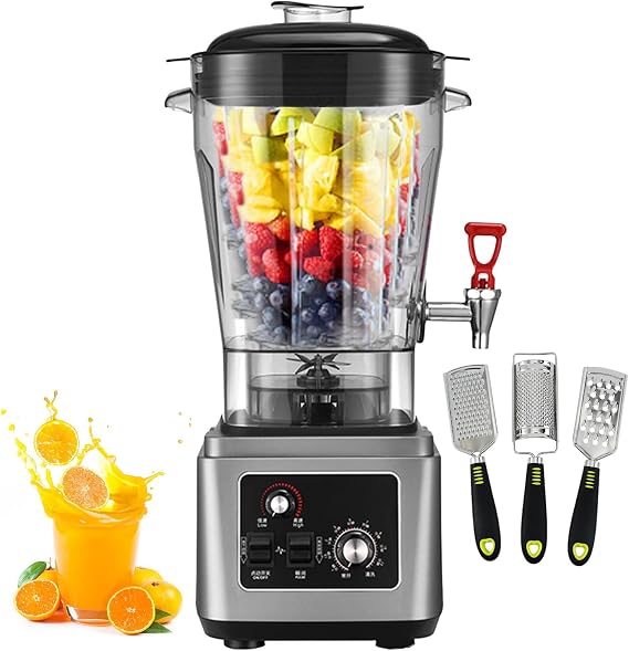 Blender 45000rpm Smoothie Maker, Stand Mixer and Soy Milk Grinder with Timer & 7 Speeds, Commercial Juicer for Shakes, Smoothies, Nuts (With 2 Graters & 1 Garlic Grinder),11L