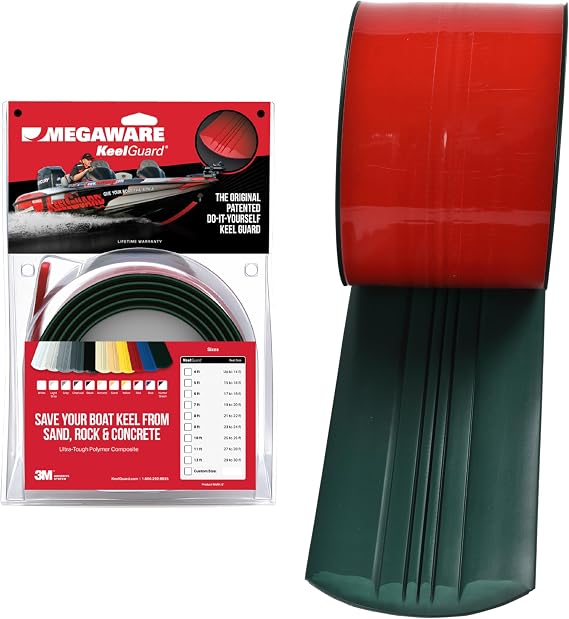 MEGAWARE KEELGUARD USA-Made, DIY Keel Protector, 4-12ft Sizes, 11 Colors