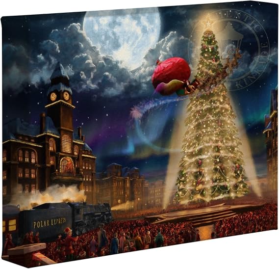 Thomas Kinkade Studios Polar Express 8 x 10 Gallery Wrapped Canvas