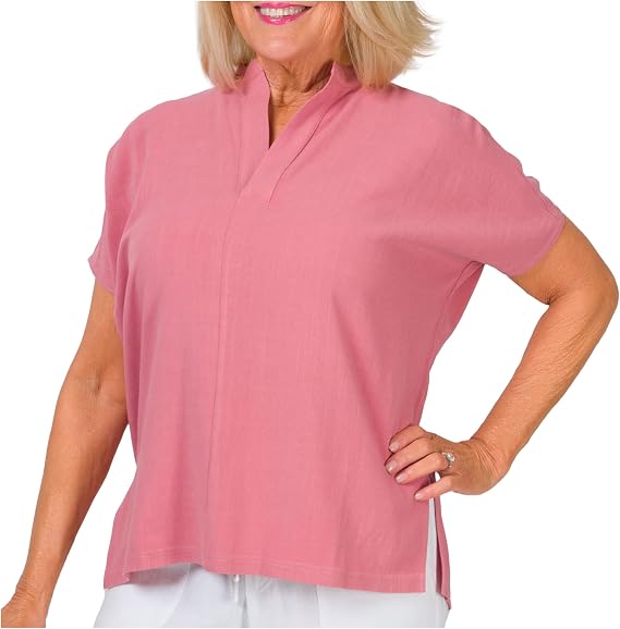 Jofit Apparel Women's Athletic Clothing Sunshine Top for Golf & Tennis, Size Large, Dusty Rose