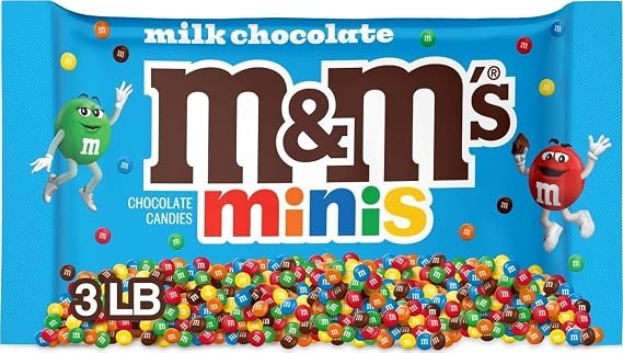 M&M'S MINIS Milk Chocolate Candy, Bulk Candy, 3 lbs Bag