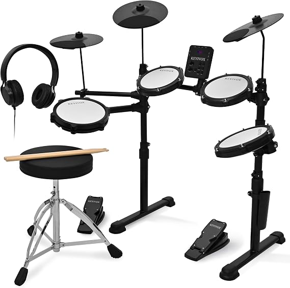 Electric Drum Set Adult, 150 Sounds, Silent, USB MIDI