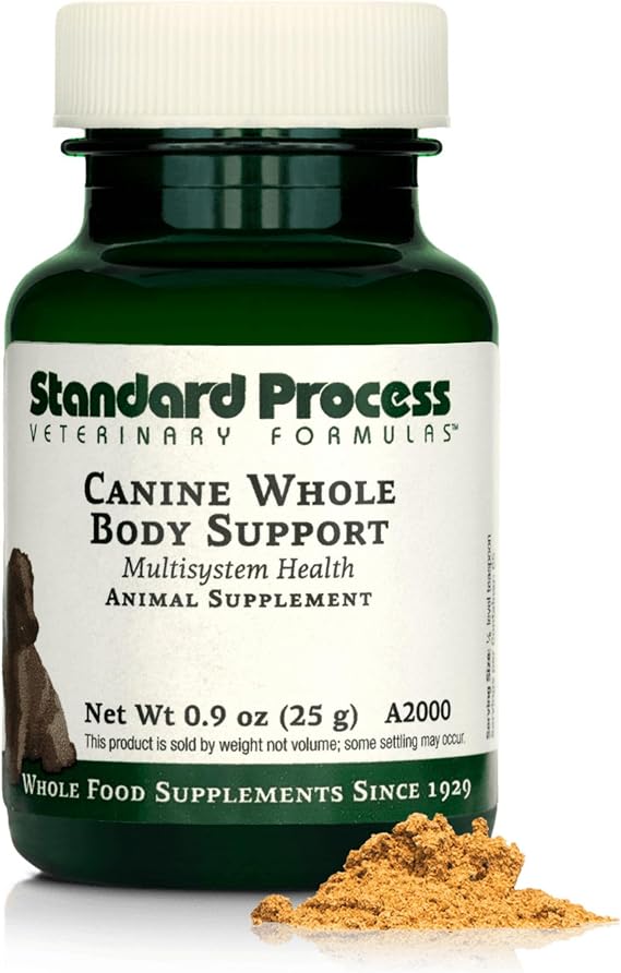 Standard Process Whole Body Multisystem Support for Canines, 25 g | Nutritional Powder for Daily Health Maintenance, Multisystem Support Supplement for Canines